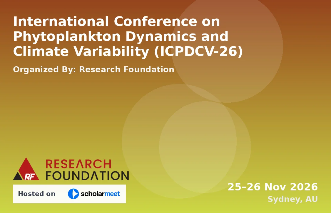 International Conference on Phytoplankton Dynamics and Climate Variability (ICPDCV-26)