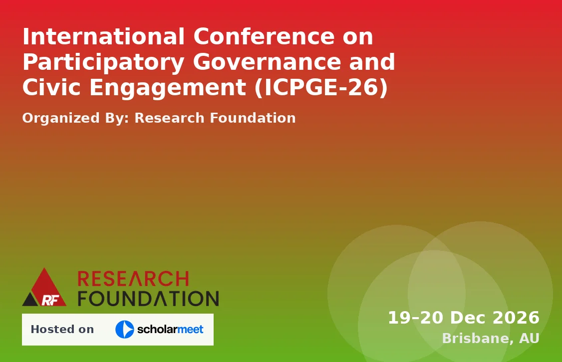 International Conference on Participatory Governance and Civic Engagement (ICPGE-26)