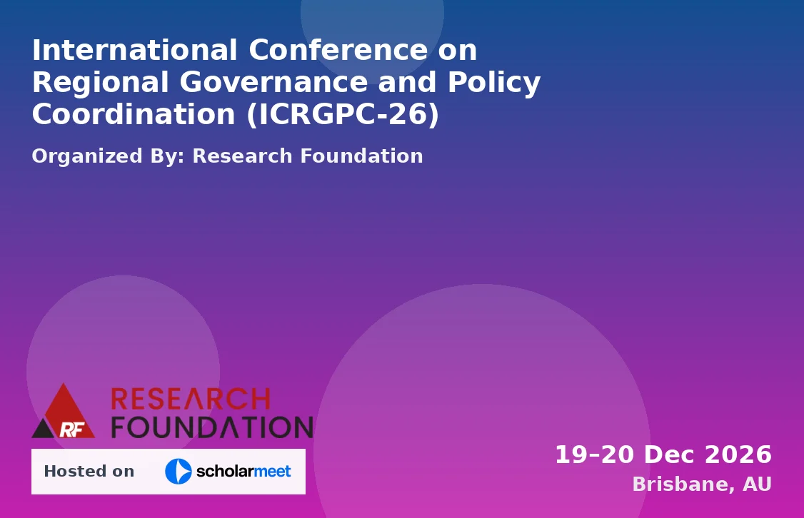 International Conference on Regional Governance and Policy Coordination (ICRGPC-26)