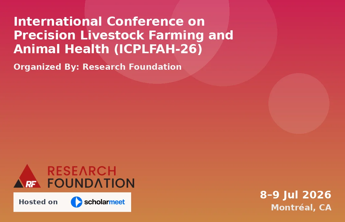 International Conference on Precision Livestock Farming and Animal Health (ICPLFAH-26)