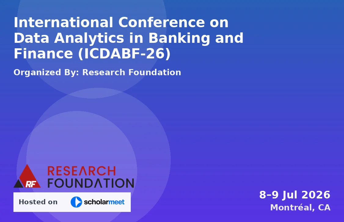 International Conference on Data Analytics in Banking and Finance (ICDABF-26)