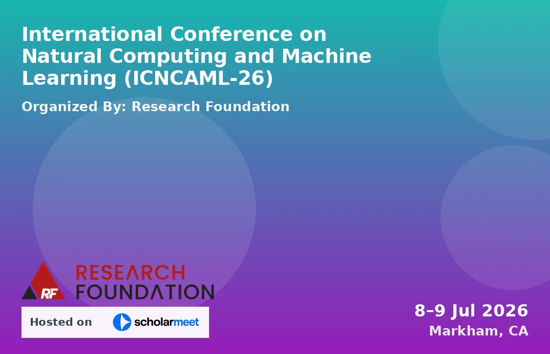 International Conference on Natural Computing and Machine Learning (ICNCAML-26)