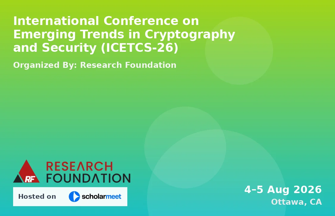International Conference on Emerging Trends in Cryptography and Security (ICETCS-26)