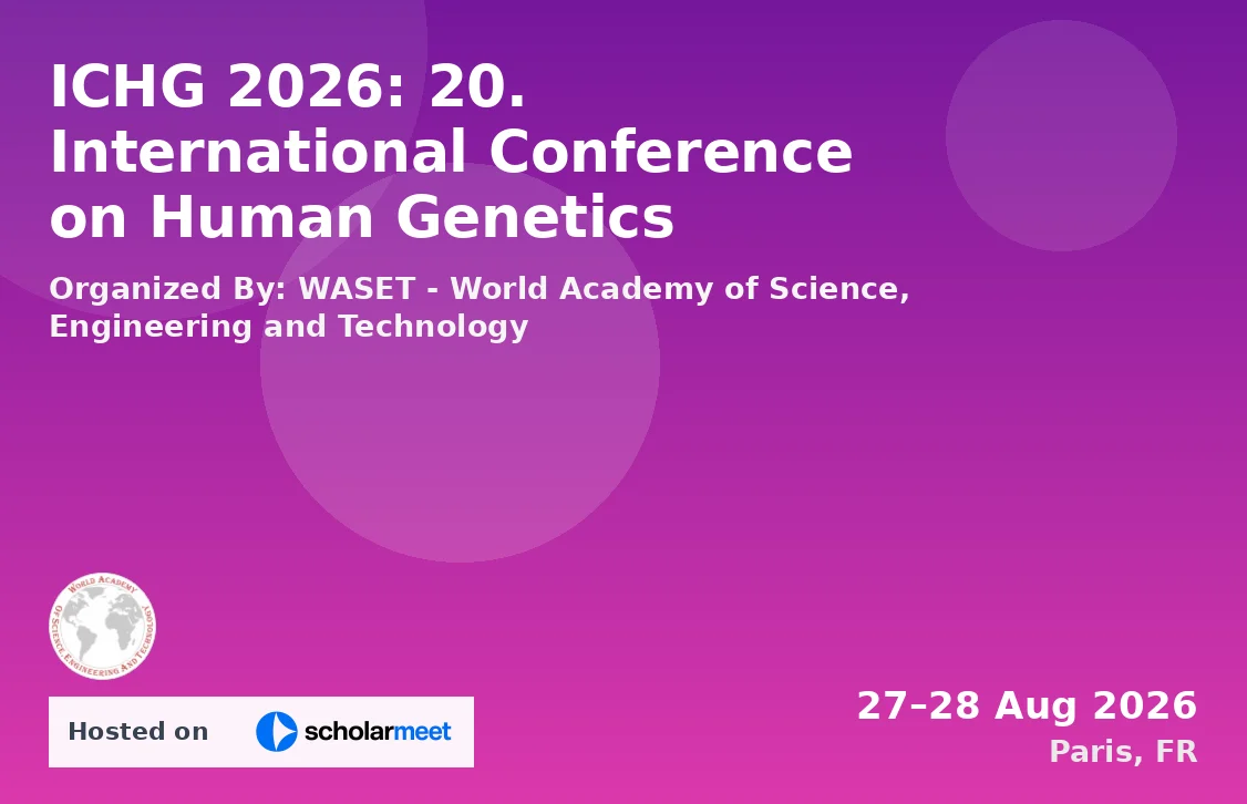 ICHG 2026: 20. International Conference on Human Genetics