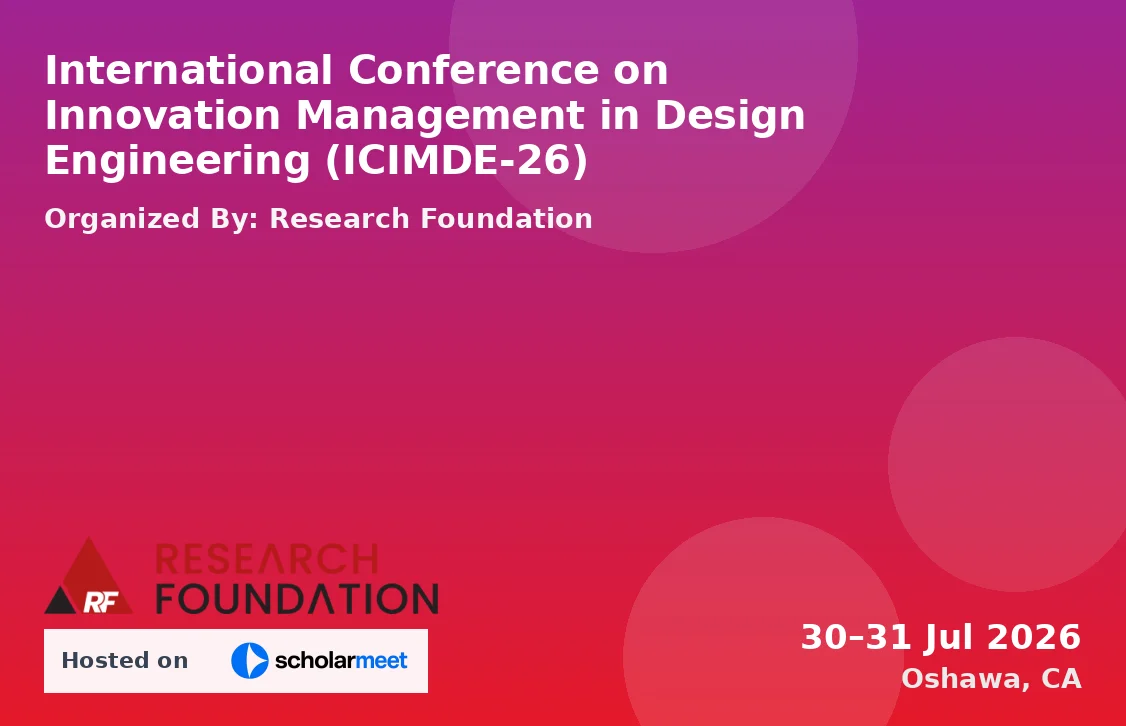 International Conference on Innovation Management in Design Engineering (ICIMDE-26)