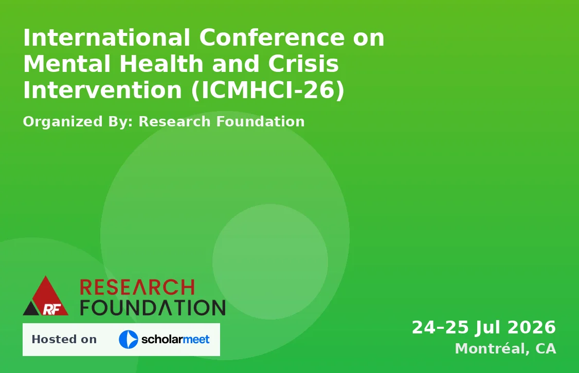 International Conference on Mental Health and Crisis Intervention (ICMHCI-26)