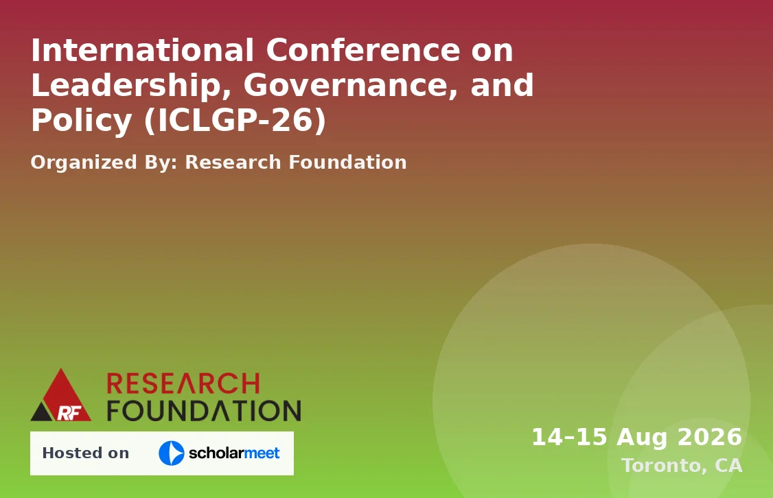 International Conference on Leadership, Governance, and Policy (ICLGP-26)