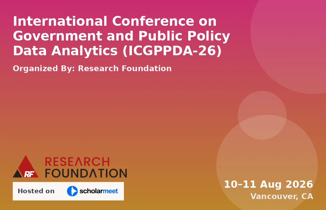 International Conference on Government and Public Policy Data Analytics (ICGPPDA-26)