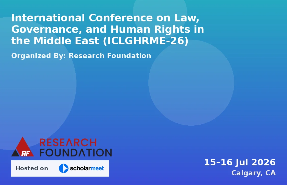 International Conference on Law, Governance, and Human Rights in the Middle East (ICLGHRME-26)