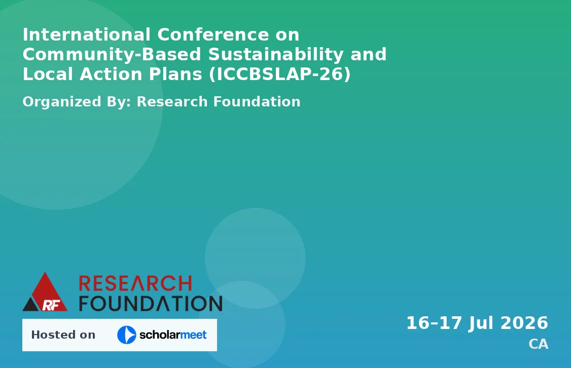 International Conference on Community-Based Sustainability and Local Action Plans (ICCBSLAP-26)