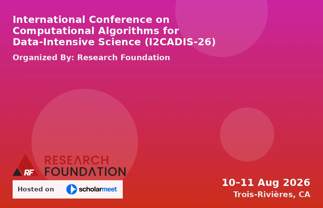 International Conference on Computational Algorithms for Data-Intensive Science (I2CADIS-26)
