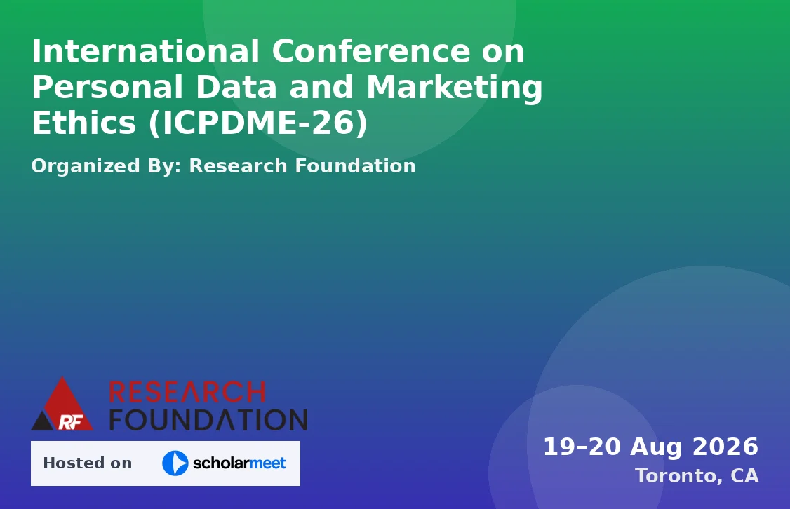 International Conference on Personal Data and Marketing Ethics (ICPDME-26)