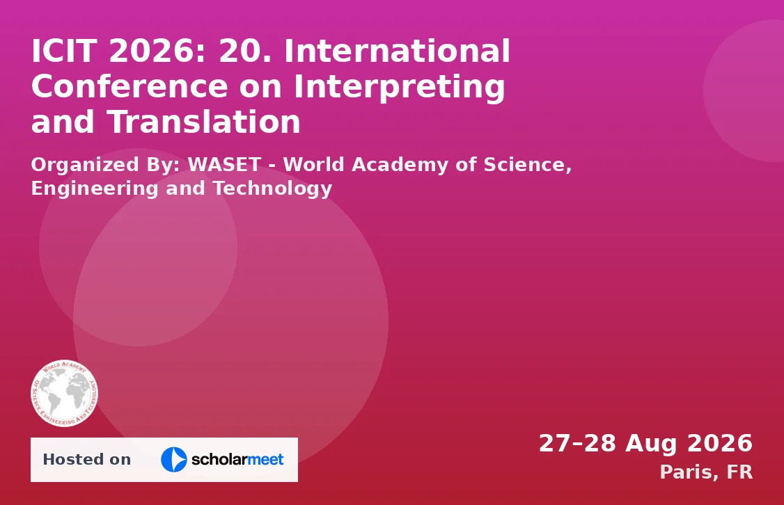 ICIT 2026: 20. International Conference on Interpreting and Translation