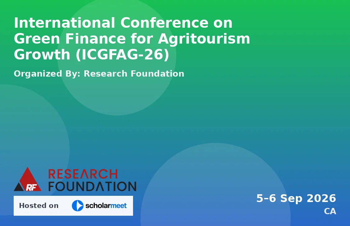 International Conference on Green Finance for Agritourism Growth (ICGFAG-26)