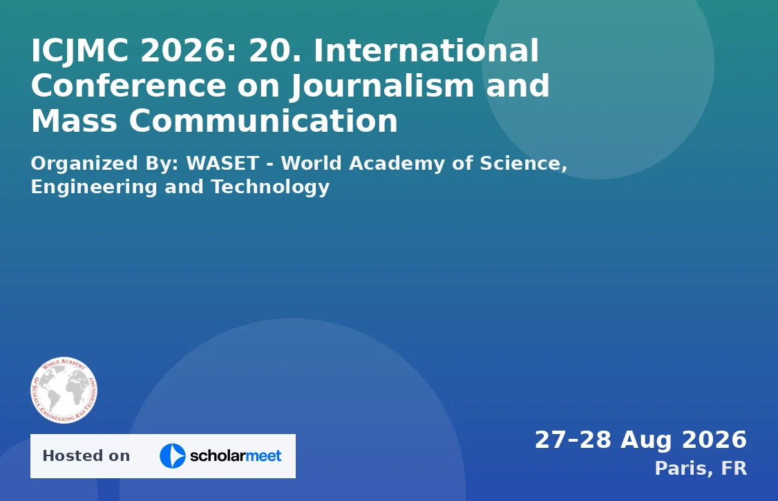 ICJMC 2026: 20. International Conference on Journalism and Mass Communication