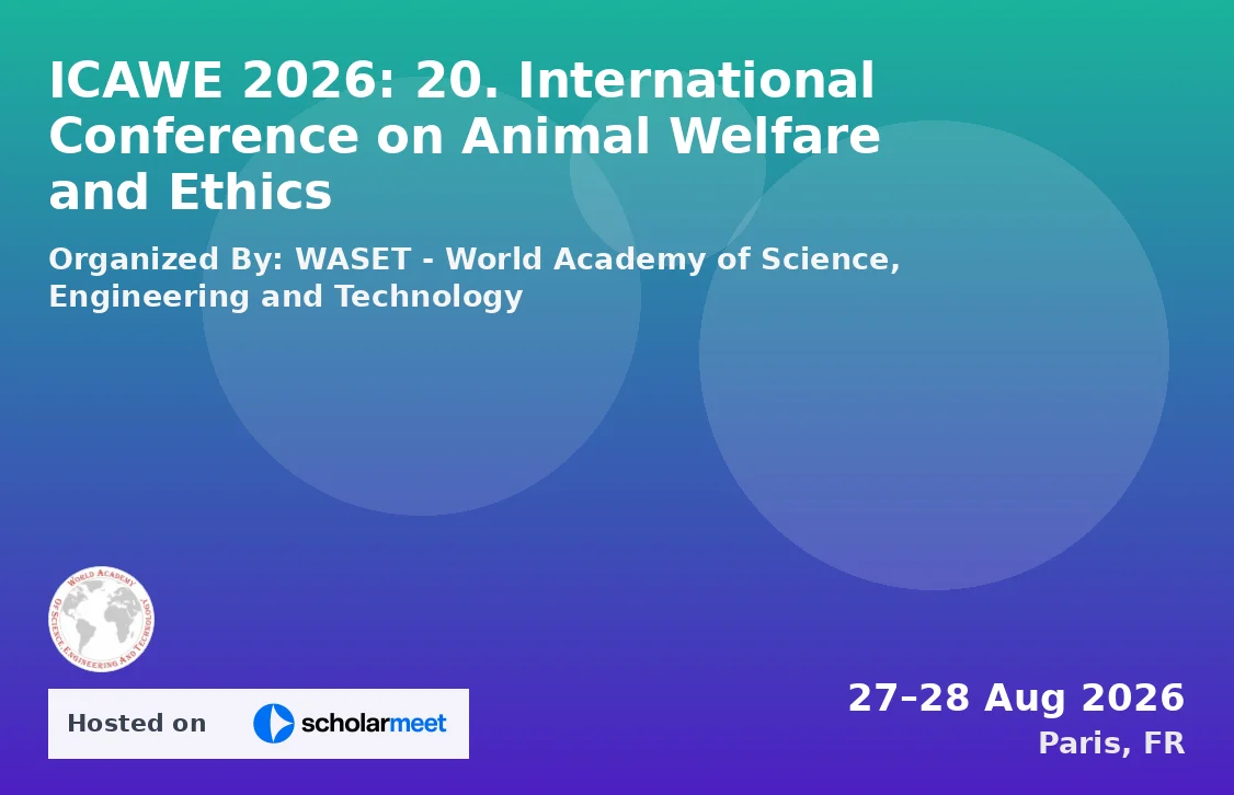 ICAWE 2026: 20. International Conference on Animal Welfare and Ethics