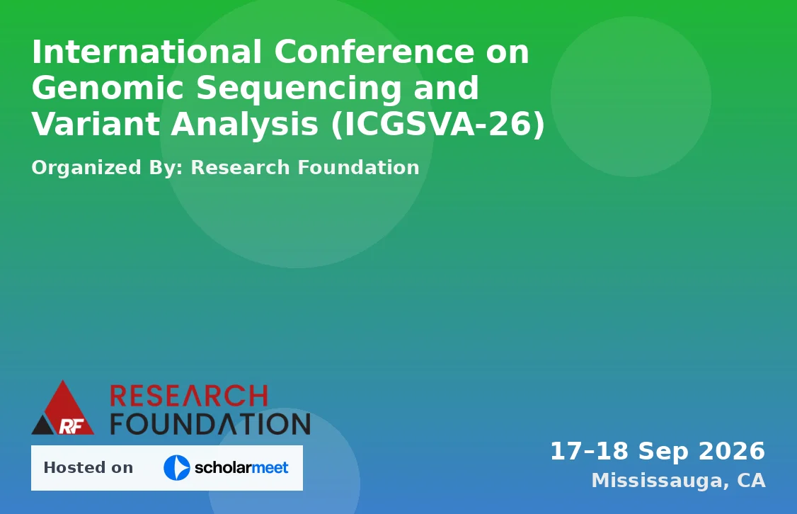 International Conference on Genomic Sequencing and Variant Analysis (ICGSVA-26)