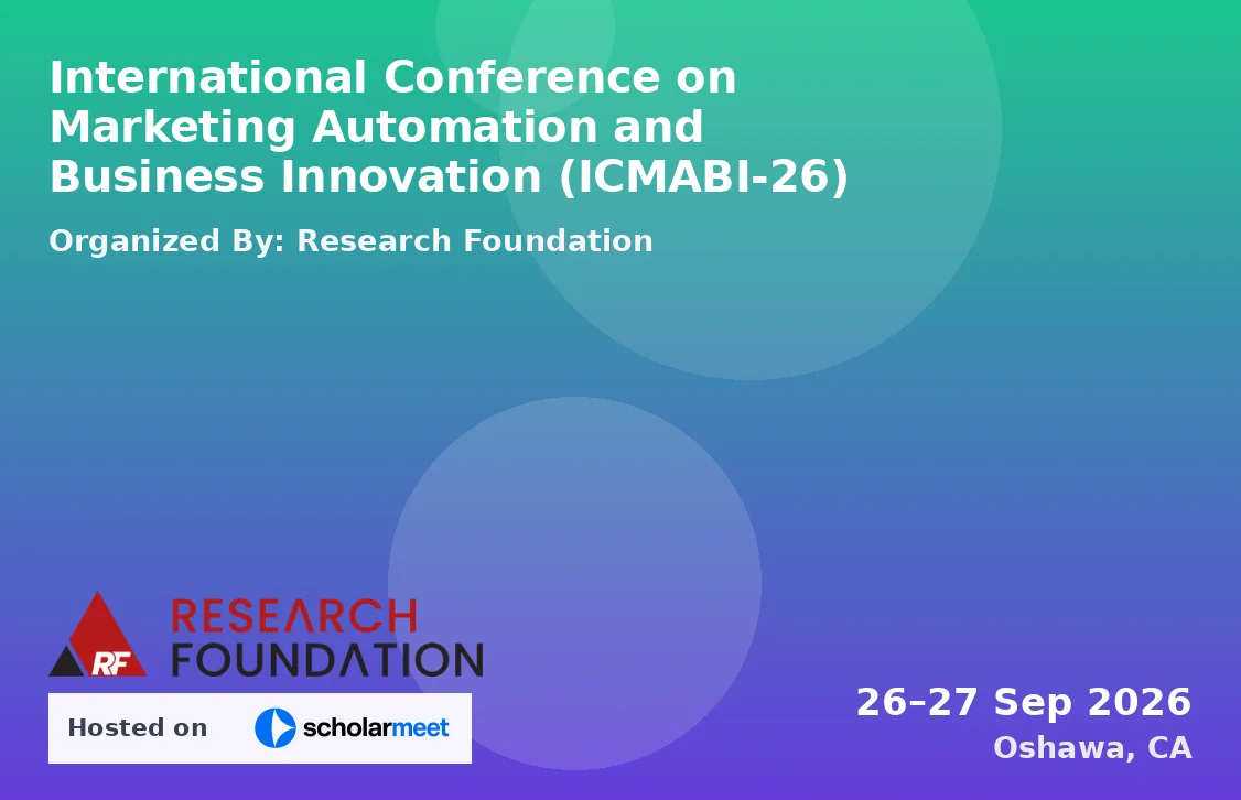 International Conference on Marketing Automation and Business Innovation (ICMABI-26)