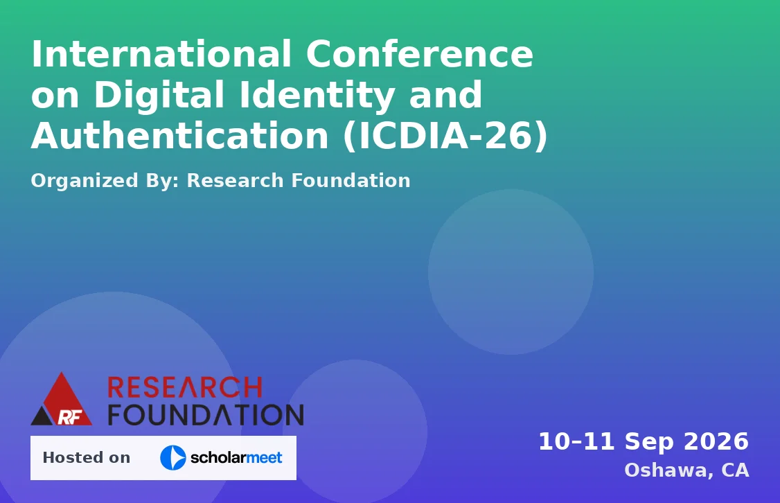 International Conference on Digital Identity and Authentication (ICDIA-26)