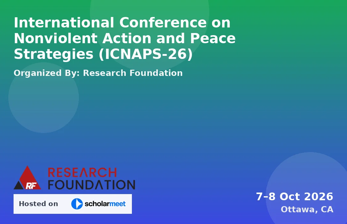 International Conference on Nonviolent Action and Peace Strategies (ICNAPS-26)