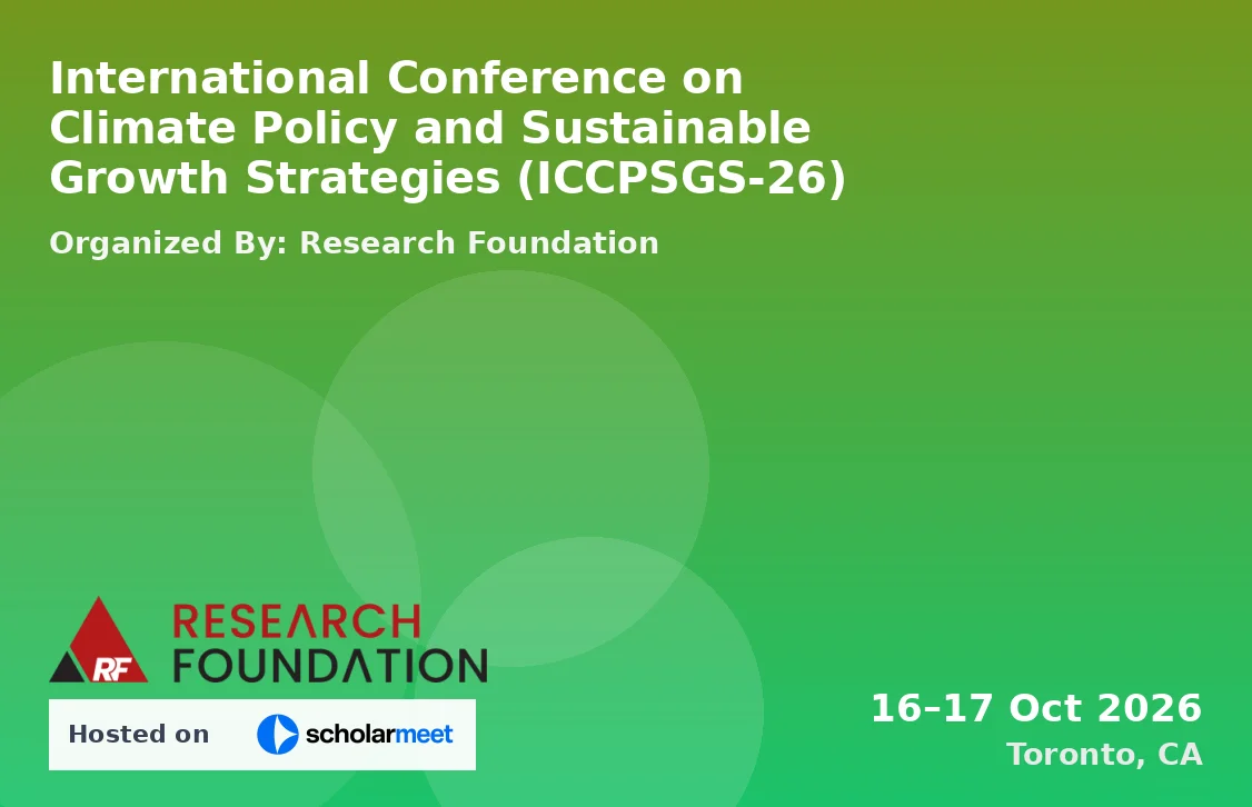 International Conference on Climate Policy and Sustainable Growth Strategies (ICCPSGS-26)
