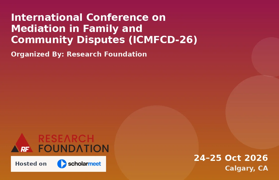 International Conference on Mediation in Family and Community Disputes (ICMFCD-26)