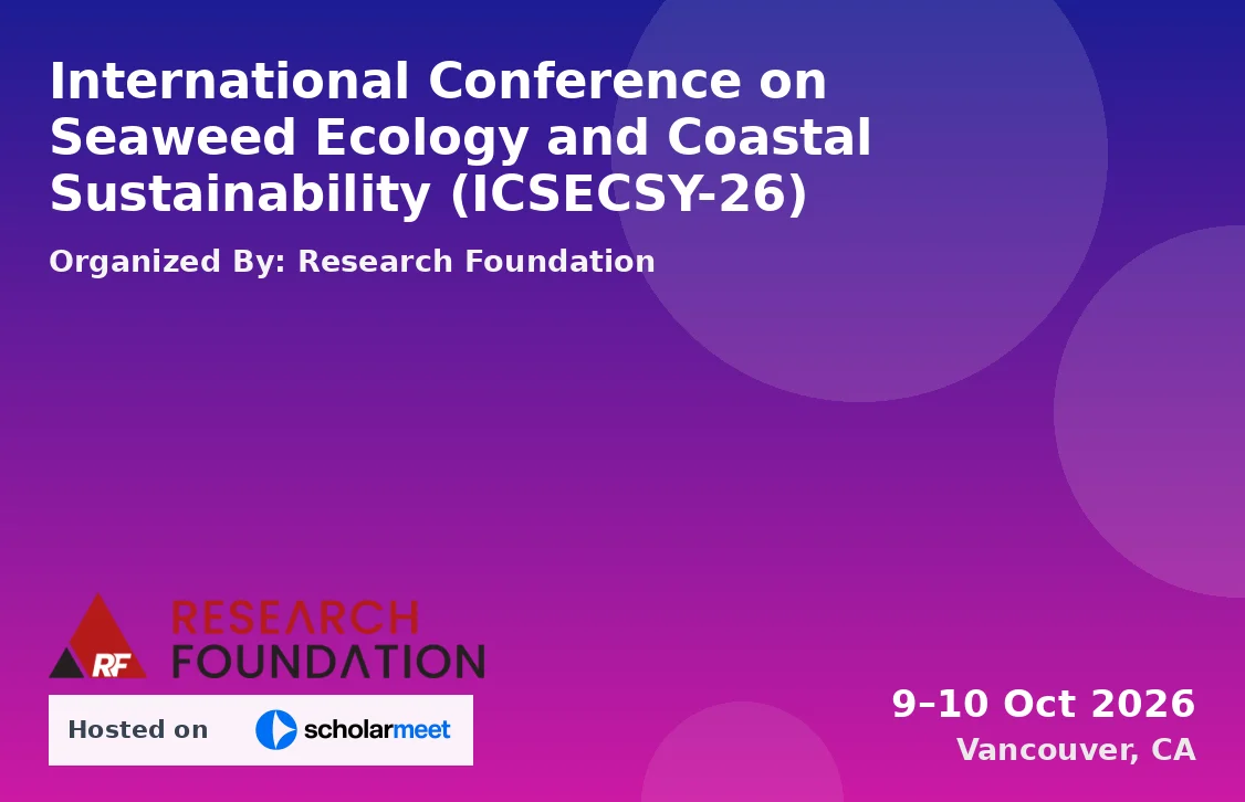 International Conference on Seaweed Ecology and Coastal Sustainability (ICSECSY-26)