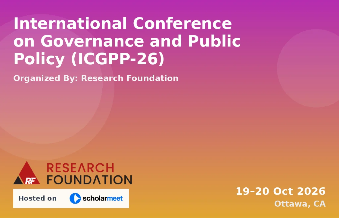 International Conference on Governance and Public Policy (ICGPP-26)