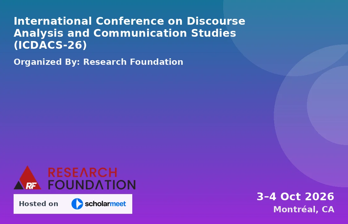 International Conference on Discourse Analysis and Communication Studies (ICDACS-26)