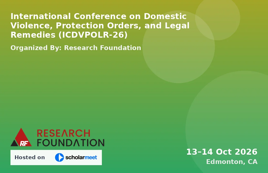 International Conference on Domestic Violence, Protection Orders, and Legal Remedies (ICDVPOLR-26)