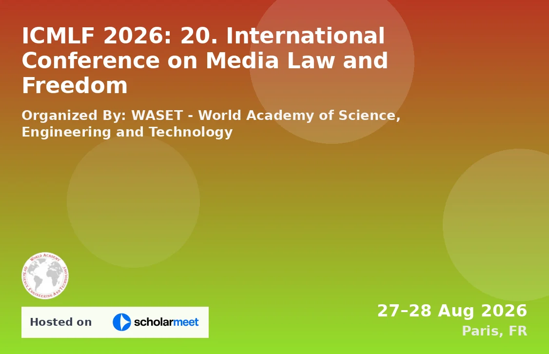 ICMLF 2026: 20. International Conference on Media Law and Freedom