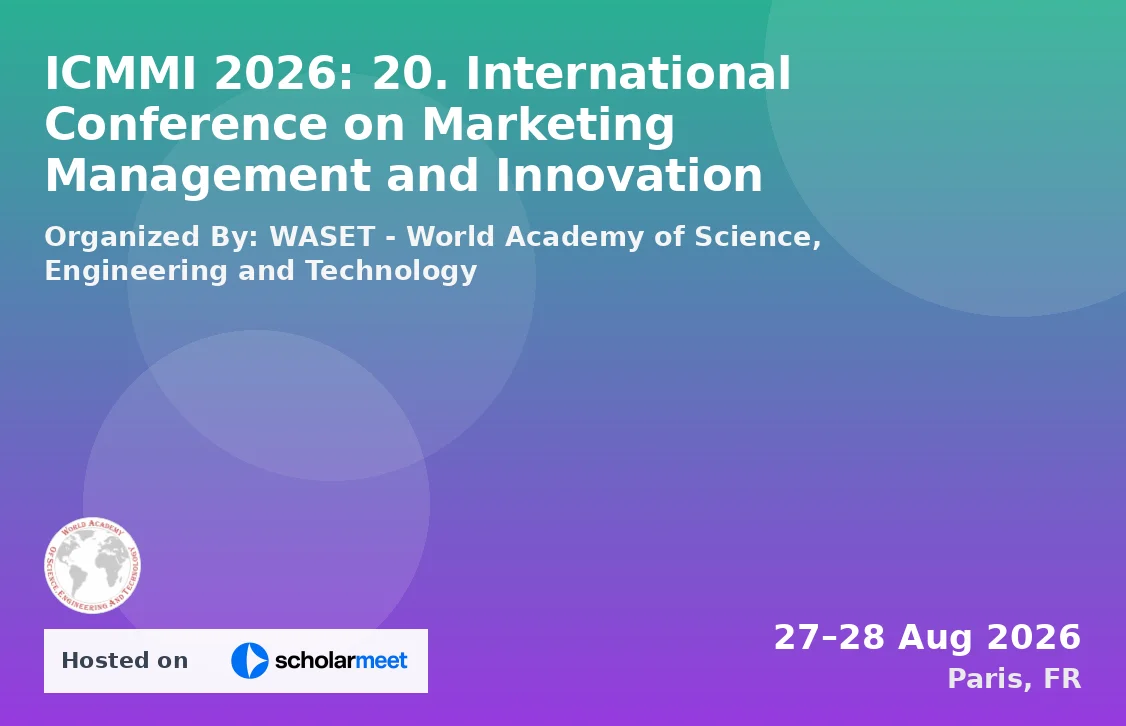 ICMMI 2026: 20. International Conference on Marketing Management and Innovation
