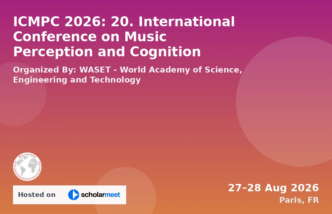 ICMPC 2026: 20. International Conference on Music Perception and Cognition