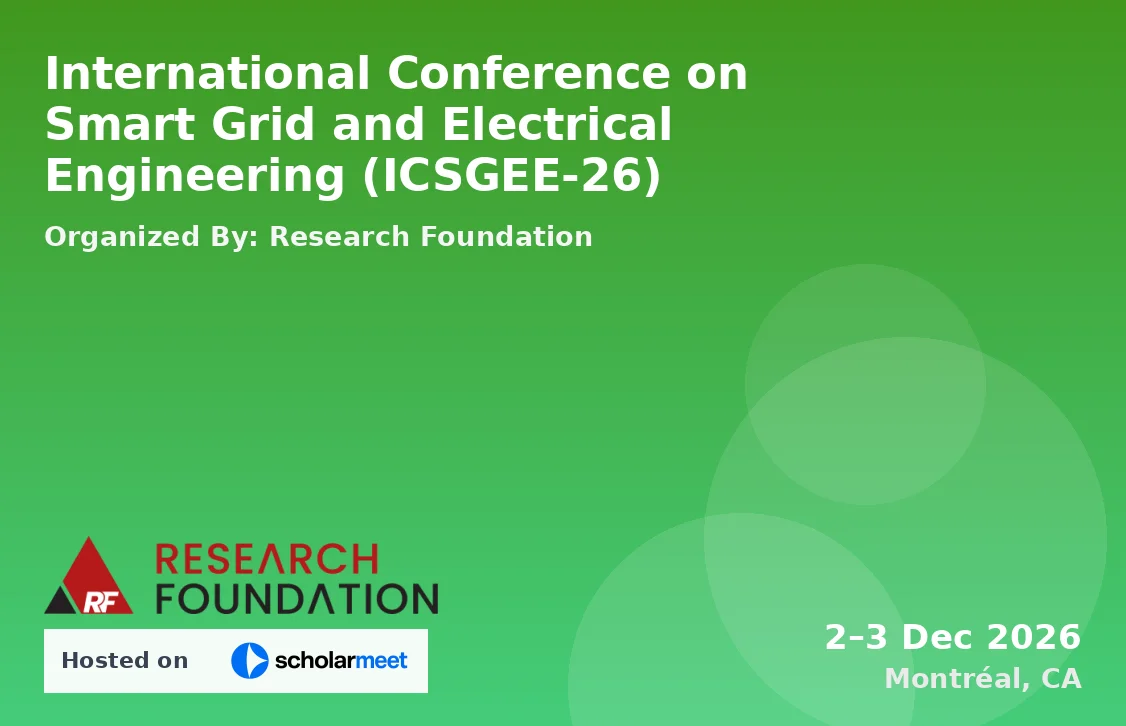 International Conference on Smart Grid and Electrical Engineering (ICSGEE-26)