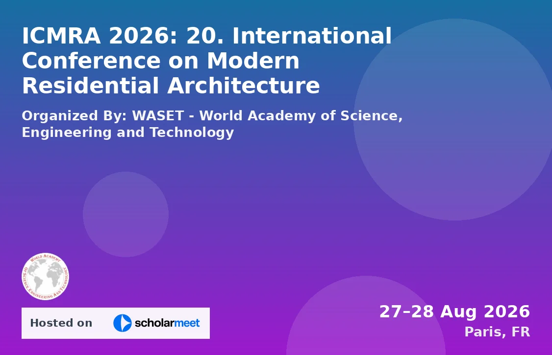 ICMRA 2026: 20. International Conference on Modern Residential Architecture