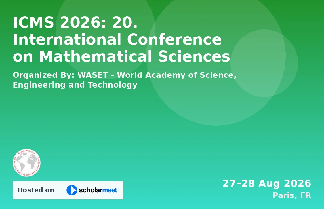 ICMS 2026: 20. International Conference on Mathematical Sciences