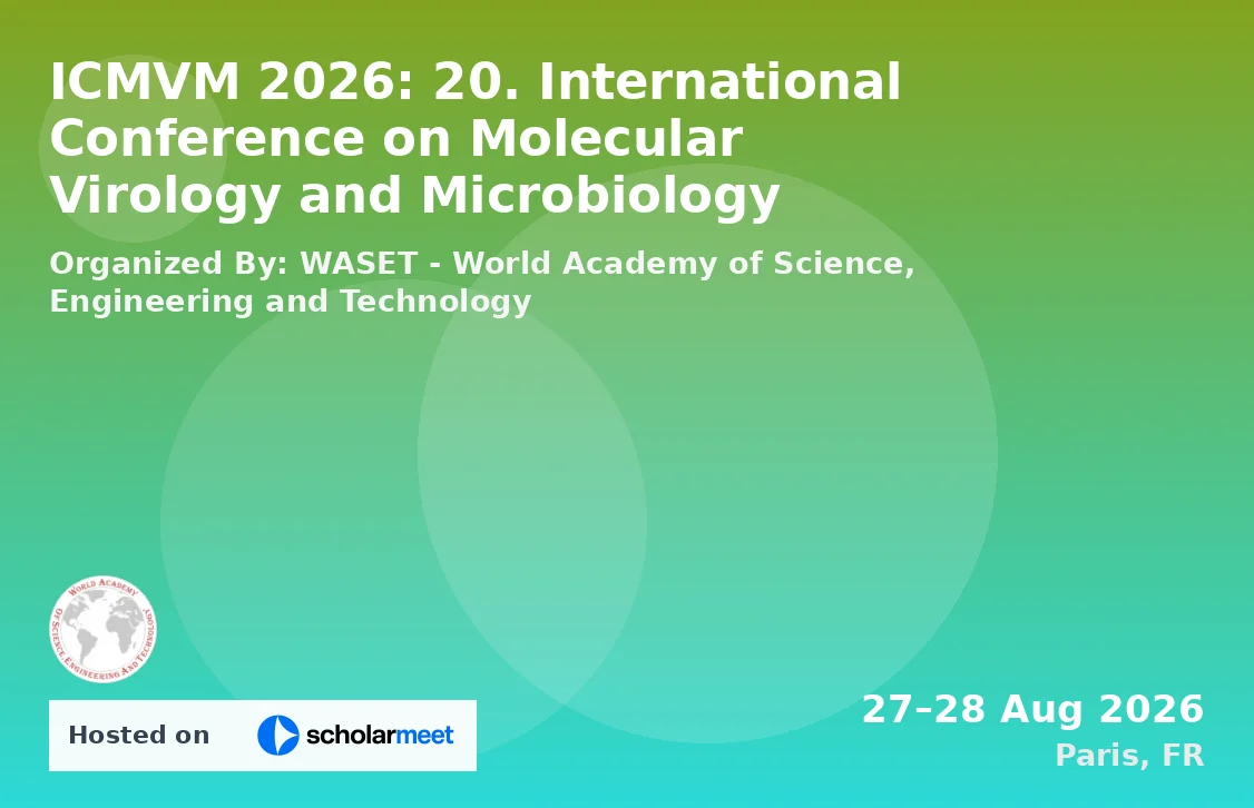 ICMVM 2026: 20. International Conference on Molecular Virology and Microbiology