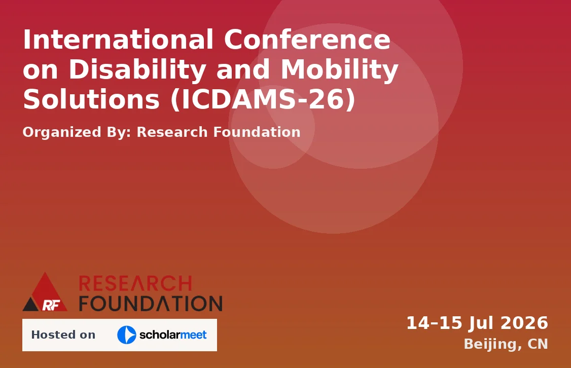 International Conference on Disability and Mobility Solutions (ICDAMS-26)