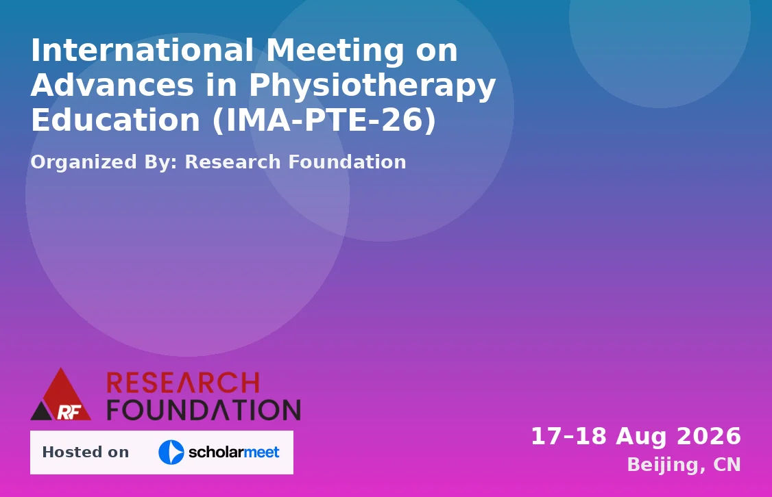 International Meeting on Advances in Physiotherapy Education (IMA-PTE-26)