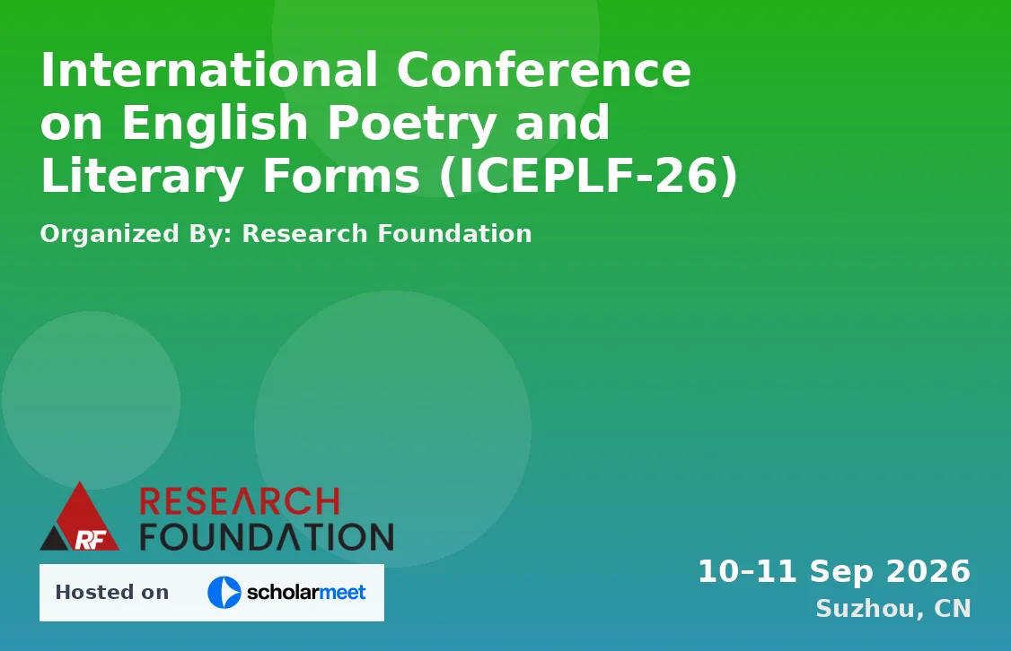 International Conference on English Poetry and Literary Forms (ICEPLF-26)