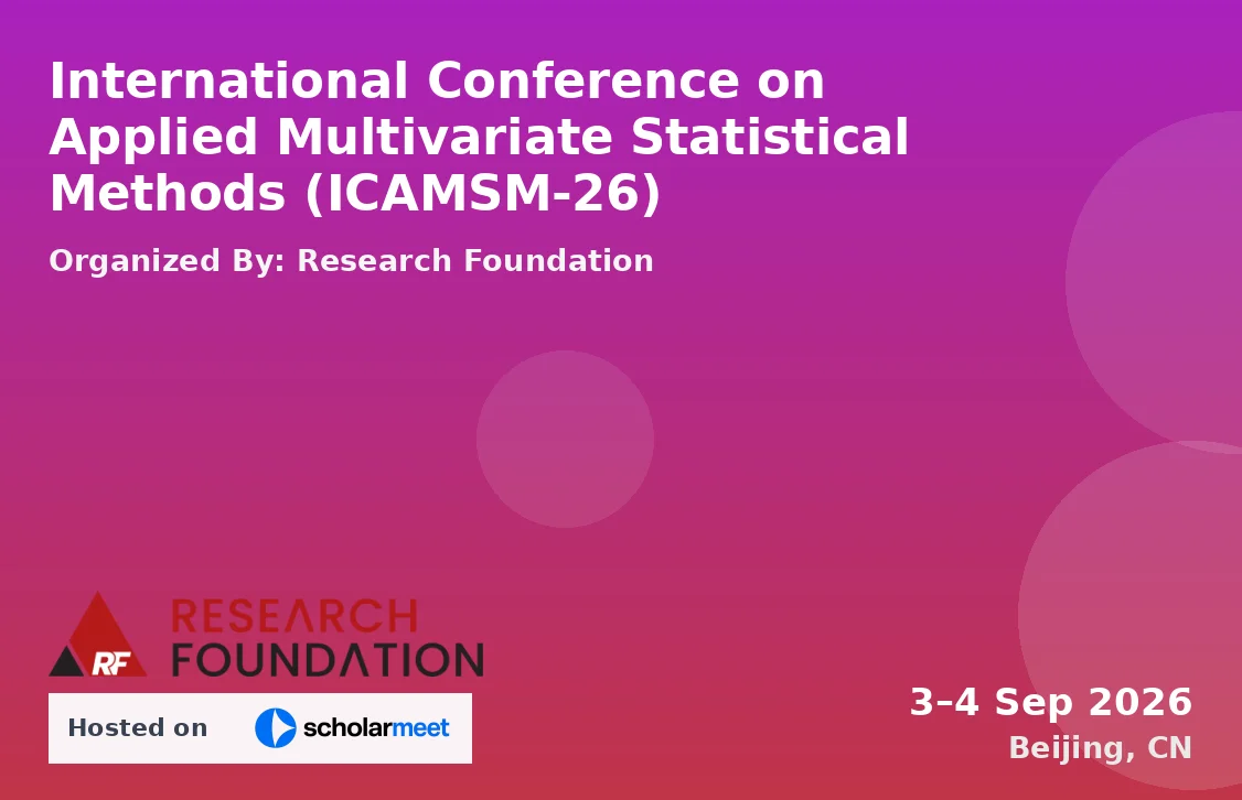 International Conference on Applied Multivariate Statistical Methods (ICAMSM-26)