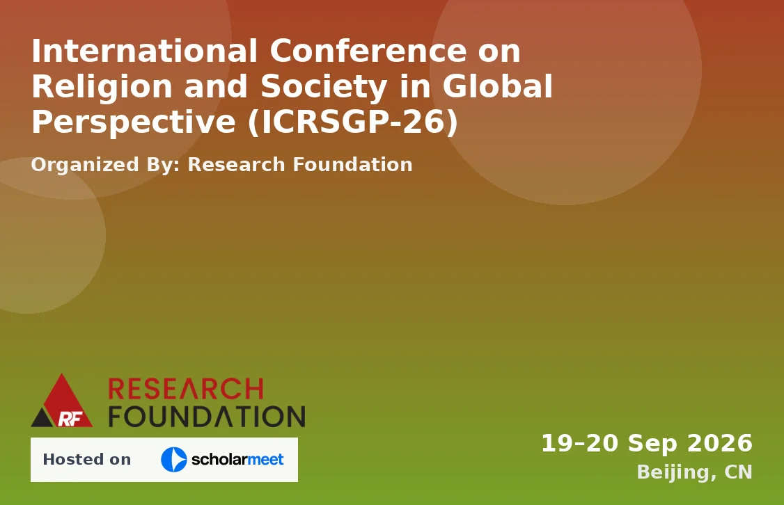 International Conference on Religion and Society in Global Perspective (ICRSGP-26)