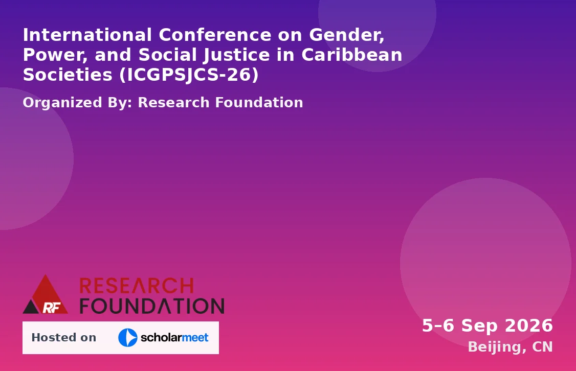 International Conference on Gender, Power, and Social Justice in Caribbean Societies (ICGPSJCS-26)