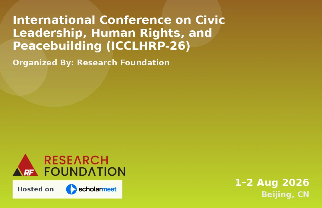 International Conference on Civic Leadership, Human Rights, and Peacebuilding (ICCLHRP-26)