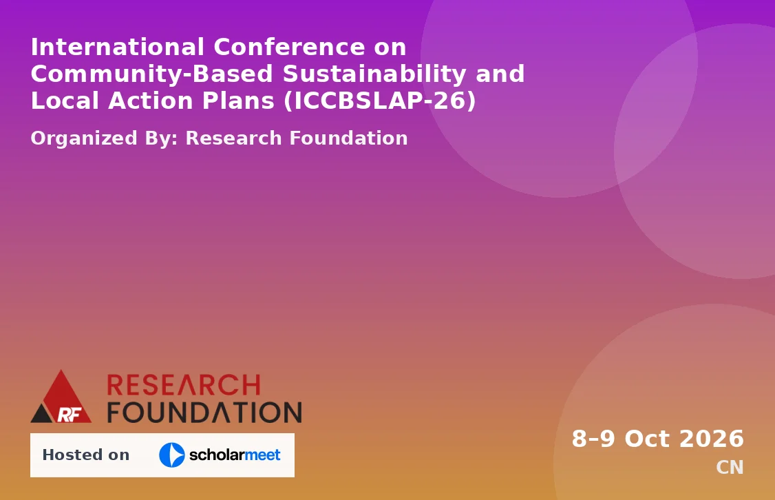 International Conference on Community-Based Sustainability and Local Action Plans (ICCBSLAP-26)