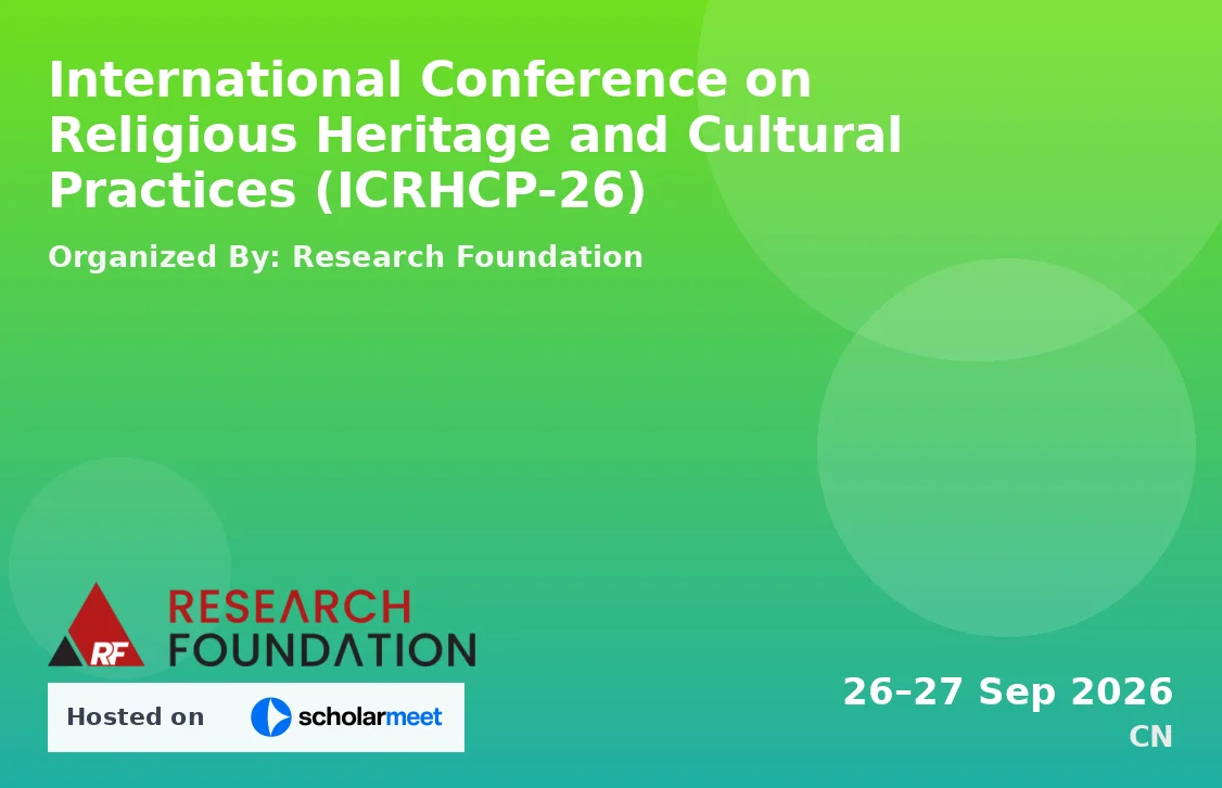 International Conference on Religious Heritage and Cultural Practices (ICRHCP-26)