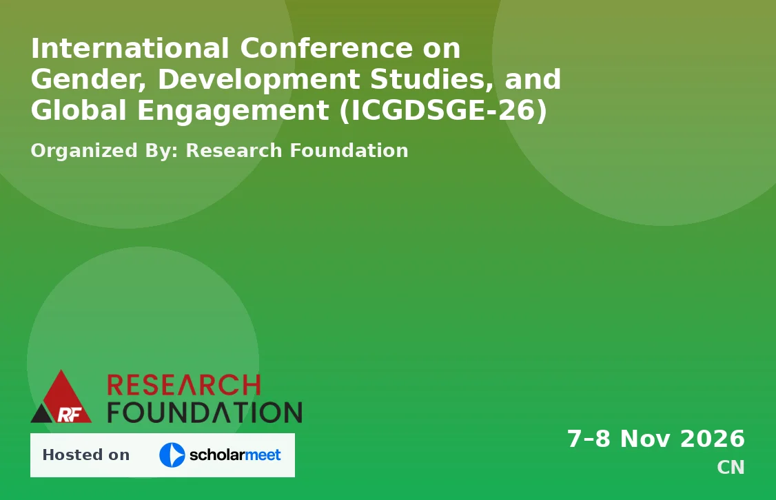 International Conference on Gender, Development Studies, and Global Engagement (ICGDSGE-26)