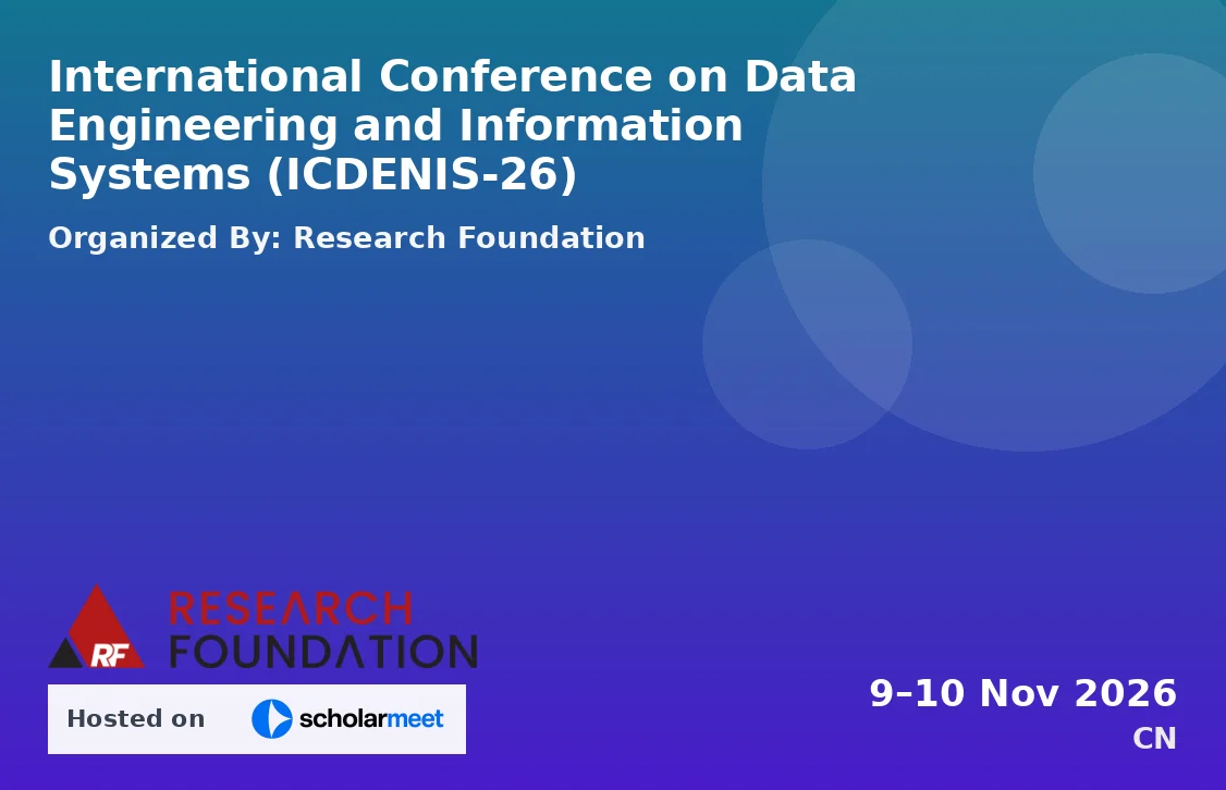 International Conference on Data Engineering and Information Systems (ICDENIS-26)