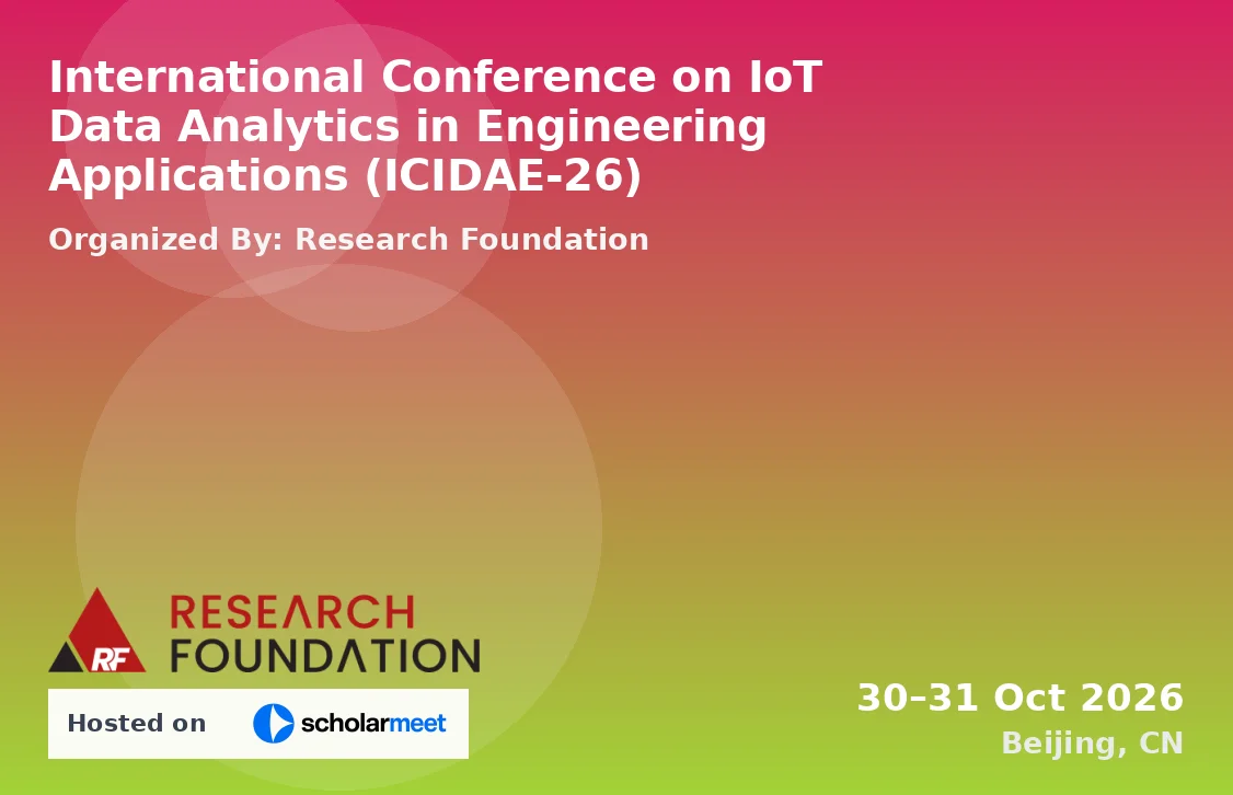 International Conference on IoT Data Analytics in Engineering Applications (ICIDAE-26)