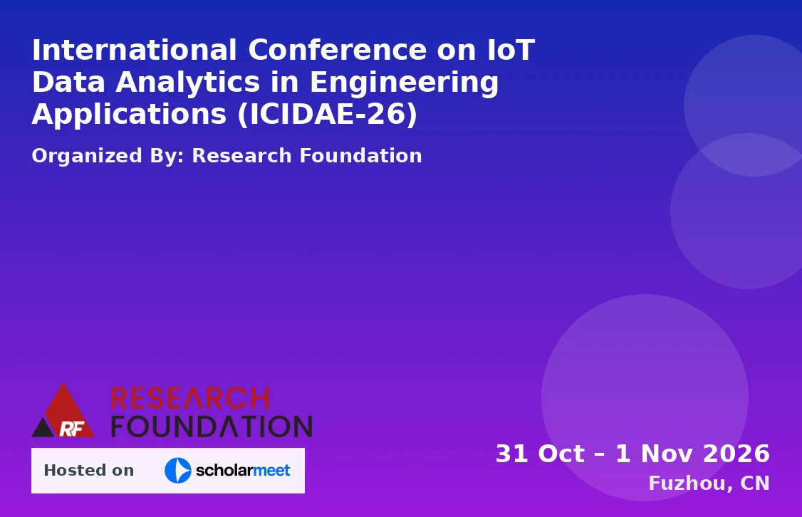 International Conference on IoT Data Analytics in Engineering Applications (ICIDAE-26)